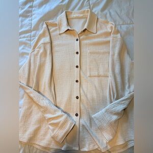 Oak & Fort- Women’s Cream Textured Shirt